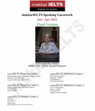 Makkar IELTS Speaking Jan-Apr First Version 2021