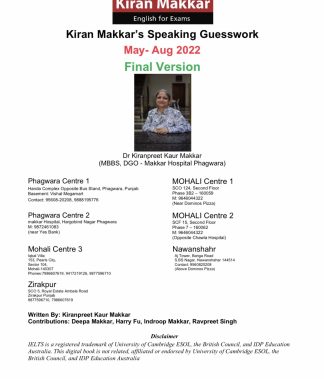 Makkar IELTS Speaking May Aug Final Version2022